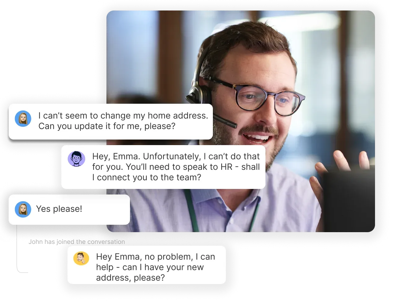 Support answers with a human approving before sending